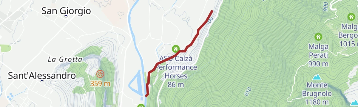 Route map: Torrente Salone e Saloncello M